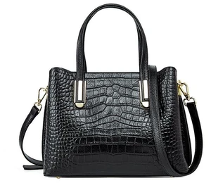 Genuine Leather Women Shoulder Handbags Tote Bag Black Genuine Leather Women Shoulder Handbags Tote Bag Black