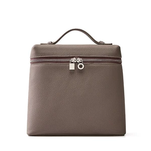 Genuine Leather Women Piana Backpack Grey Genuine Leather Women Piana Backpack Grey