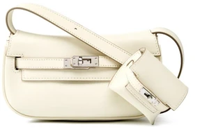 Genuine leather Moove Kelly Mini Multi Functional Saddle Women's Bag White Genuine leather Moove Kelly Mini Multi Functional Saddle Women's Bag White