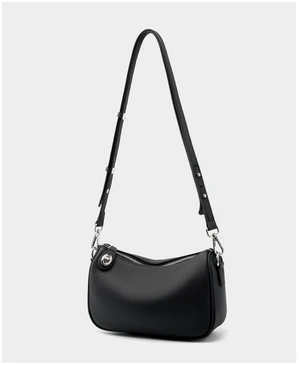 Genuine Leather Women Swinger Fashion Shoulder Cross Bag Black Genuine Leather Women Swinger Fashion Shoulder Cross Bag Black