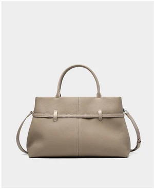 Genuine Leather Women Large Casual Handbag Grey Genuine Leather Women Large Casual Handbag Grey