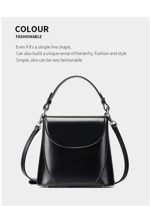 Genuine Leather Women Crossbody Bag Mini Bag Black Genuine Leather Women Crossbody Bag Mini Bag Black