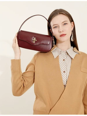 Genuine Leather Women Top Handle Shoulder Purses and Handbags Red Genuine Leather Women Top Handle Shoulder Purses and Handbags Red