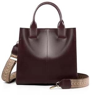 Women Genuine Leather Top Handle Shoulder Bags Brown Women Genuine Leather Top Handle Shoulder Bags Brown