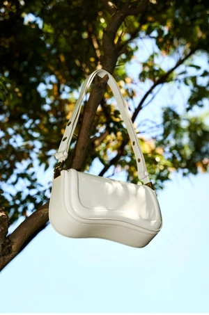 Genuine Leather Ladies' Crossbody Bag White Genuine Leather Ladies' Crossbody Bag White