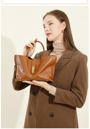 Genuine Leather Women's Crossbody Bag Brown Genuine Leather Women's Crossbody Bag Brown