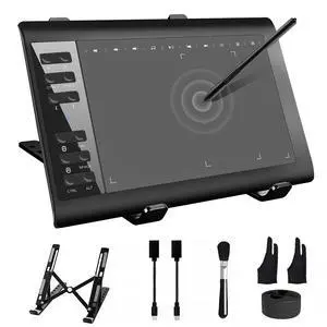 Graphics Drawing Tablet with Stand,10x6 Inch Drawing Tablet with 8192 Level Pen,12 Hot Keys,Digital Drawing Pad Compatible with PC/Mac/Android for Painting,Design&Online Teach Graphics Drawing Tablet with Stand,10x6 Inch Drawing Tablet with 8192 Level Pen,12 Hot Keys,Digital Drawing Pad Compatible with PC/Mac/Android for Painting,Design&Online Teach