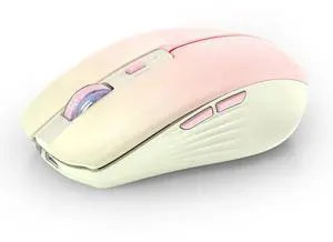 Bluetooth Wireless Mouse, Rechargeable Multi-Device Computer Mice (Tri-Mode: BT1/BT2+2.4Ghz) with USB Receiver, Ergonomic Portable Mouse for Laptop, MacBook, PC, iMac, iPad(Khaki to Pink) Bluetooth Wireless Mouse, Rechargeable Multi-Device Computer Mice (Tri-Mode: BT1/BT2+2.4Ghz) with USB Receiver, Ergonomic Portable Mouse for Laptop, MacBook, PC, iMac, iPad(Khaki to Pink)