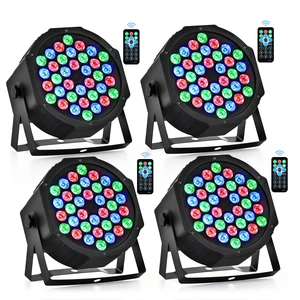 Stage Lights 36 RGB LED Par Lights with Remote Control, 4 Pack | 36 RGB LED Par Lights (NO White Light) with Sound Activated Control DJ Uplighting for Event, Wedding, Christmas, Halloween Stage Lights 36 RGB LED Par Lights with Remote Control, 4 Pack | 36 RGB LED Par Lights (NO White Light) with Sound Activated Control DJ Uplighting for Event, Wedding, Christmas, Halloween