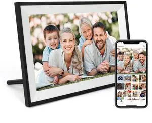 Digital Picture Frame 10.1 Inch WiFi Digital Photo Frame IPS HD Touch Screen Smart Cloud Photo Frame with 32GB Storage, Auto-Rotate, Easy Setup to Share Photos or Videos Remotely via AiMOR APP (Black) Digital Picture Frame 10.1 Inch WiFi Digital Photo Frame IPS HD Touch Screen Smart Cloud Photo Frame with 32GB Storage, Auto-Rotate, Easy Setup to Share Photos or Videos Remotely via AiMOR APP (Black)
