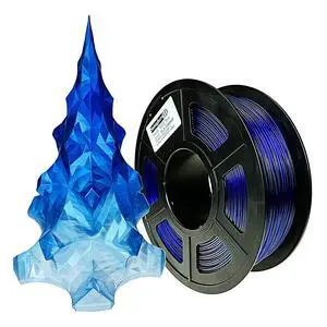 PETG 3D Printer Filament 1.75mm,Gradient Multicolors,Dual Color Blue to Translucent,1kg(2.2lbs) Accuracy +/-0.05mm for ender3 Cr10 PETG 3D Printer Filament 1.75mm,Gradient Multicolors,Dual Color Blue to Translucent,1kg(2.2lbs) Accuracy +/-0.05mm for ender3 Cr10