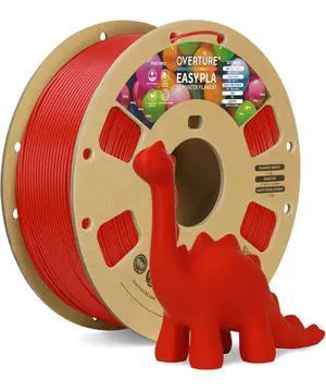 Easy PLA 1.75mm 3D Printer Filament, 1kg PLA Cardboard Spool (2.2lbs), Dimensional Accuracy +/- 0.02mm, Fit Most FDM Printer (Easy Red) Easy PLA 1.75mm 3D Printer Filament, 1kg PLA Cardboard Spool (2.2lbs), Dimensional Accuracy +/- 0.02mm, Fit Most FDM Printer (Easy Red)