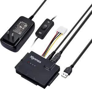 IDE SATA to USB 3.0 Cable USB to SATA or IDE Adapter Hard Drive Reader for 2.5"/3.5" Hard Drive Disk HDD with 12V 2A External AC Power Adapter IDE SATA to USB 3.0 Cable USB to SATA or IDE Adapter Hard Drive Reader for 2.5"/3.5" Hard Drive Disk HDD with 12V 2A External AC Power Adapter