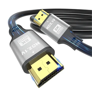 8K HDMI Cable 6 FT, 48Gbps 8K@60Hz 4K@120Hz, HDCP 2.2 & 2.3, DTS:X, HDR 10 Compatible with Roku TV/eARC/3D/PS5/HDTV/Laptop/Blu-ray High Speed HDMI Cable(Silver) 8K HDMI Cable 6 FT, 48Gbps 8K@60Hz 4K@120Hz, HDCP 2.2 & 2.3, DTS:X, HDR 10 Compatible with Roku TV/eARC/3D/PS5/HDTV/Laptop/Blu-ray High Speed HDMI Cable(Silver)