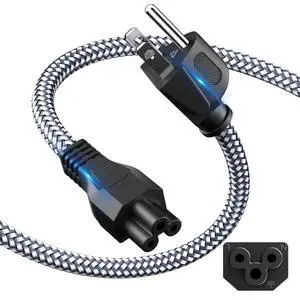 3 Prong AC Laptop Power Cord,6.6FT/2M Universal Power Cable Braided 3 Pin Power Cable for DellHP LG Lenovo Asus Acer Toshiba Laptops/Notebooks,Monitors,Printers,NEMA 5-15P to C5 Power Cord 3 Prong AC Laptop Power Cord,6.6FT/2M Universal Power Cable Braided 3 Pin Power Cable for DellHP LG Lenovo Asus Acer Toshiba Laptops/Notebooks,Monitors,Printers,NEMA 5-15P to C5 Power Cord
