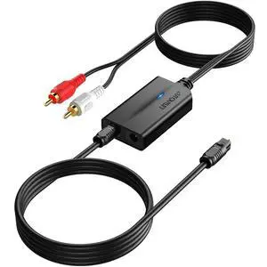 192kHz DAC Digital to Analog Audio Converter 7ft/2.1m Digital Audio Optical to RCA Male Cable for HDTV, DVD, Blu-Ray Players and Game Consoles 192kHz DAC Digital to Analog Audio Converter 7ft/2.1m Digital Audio Optical to RCA Male Cable for HDTV, DVD, Blu-Ray Players and Game Consoles