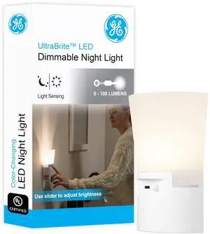 Ultrabrite Dimmable Sconce LED Night Light GEPlug-In, Energy Efficient, Dusk-to-Dawn Sensor, Adjustable Brightness, Ideal for Bedroom, Bathroom, Hallway, Nursery, White, 45123, 1 Pack, Ultrabrite Dimmable Sconce LED Night Light GEPlug-In, Energy Efficient, Dusk-to-Dawn Sensor, Adjustable Brightness, Ideal for Bedroom, Bathroom, Hallway, Nursery, White, 45123, 1 Pack,