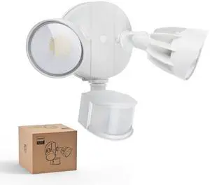 44W 4200 lm LED Security Light Outdoor w/PIR Motion Sensor, 5000K Daylight Flood Light, Waterproof, Dusk to Dawn, 2 Heads, 4 Modes 44W 4200 lm LED Security Light Outdoor w/PIR Motion Sensor, 5000K Daylight Flood Light, Waterproof, Dusk to Dawn, 2 Heads, 4 Modes