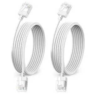 Ultra Thin Cat 6A Ethernet Cable 15 Feet 2Pack, Flexible & Slim Rj45 Cat6a LAN Cord, 10Gbps 550MHz Cat6 Network Cable for Pc, Router, Windows (White) Ultra Thin Cat 6A Ethernet Cable 15 Feet 2Pack, Flexible & Slim Rj45 Cat6a LAN Cord, 10Gbps 550MHz Cat6 Network Cable for Pc, Router, Windows (White)