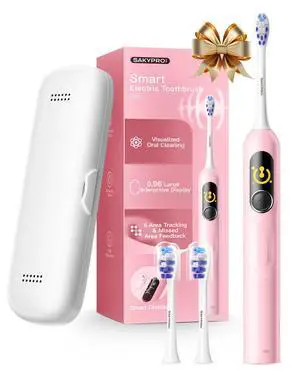 AI Electric Toothbrush with Smart Display for Adults Kids | 150-Day Rechargeable Toothbrush, Real-Time Map |3-Min Timer, Travel Case | Teens Sonic Toothbrush Gift (G5S) AI Electric Toothbrush with Smart Display for Adults Kids | 150-Day Rechargeable Toothbrush, Real-Time Map |3-Min Timer, Travel Case | Teens Sonic Toothbrush Gift (G5S)