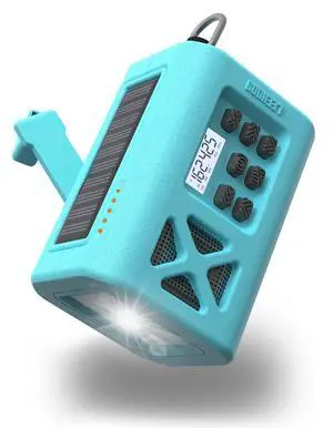 2025 Newest Emergency Crank Weather Radio, NOAA/AM/FM Portable Solar Radio, USB Charged, Battery Powered, Hand Crank, SOS Alarm, Flashlight (Sky Blue) 2025 Newest Emergency Crank Weather Radio, NOAA/AM/FM Portable Solar Radio, USB Charged, Battery Powered, Hand Crank, SOS Alarm, Flashlight (Sky Blue)