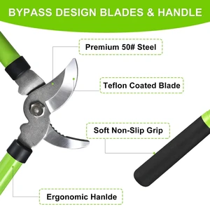 2Pcs Garden Shears Set, High Carbon Steel Pruning Loppers | Bypass Pruners for Tree Trimming, Lightweight Lawn Clippers for Rose Bushes, Shrubs, Deadheading, Easy Use for Seniors 2Pcs Garden Shears Set, High Carbon Steel Pruning Loppers | Bypass Pruners for Tree Trimming, Lightweight Lawn Clippers for Rose Bushes, Shrubs, Deadheading, Easy Use for Seniors