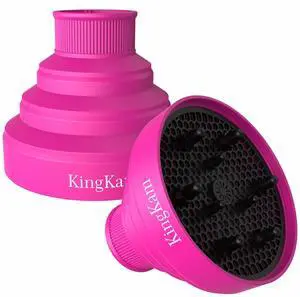Collapsible Silicone Hair Dryer Diffuser - Travel and Easy Storage - Fit Most Hair Dryers with Nozzle Diameter D-1.575Inch to 1.968 Inch (4-5cm) - Pink Collapsible Silicone Hair Dryer Diffuser - Travel and Easy Storage - Fit Most Hair Dryers with Nozzle Diameter D-1.575Inch to 1.968 Inch (4-5cm) - Pink