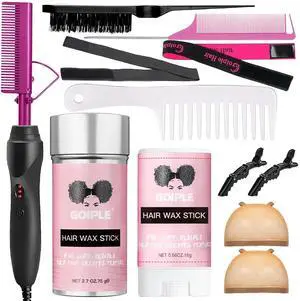 Electric Hot Comb Pink Hair Straightener Electrical Straightening Comb Curling Iron for Natural Black Hair Wigs with Wide Tooth/Rat Tail Comb, Wax Stick, Wig Cap, Edge Band, Hair Clips Electric Hot Comb Pink Hair Straightener Electrical Straightening Comb Curling Iron for Natural Black Hair Wigs with Wide Tooth/Rat Tail Comb, Wax Stick, Wig Cap, Edge Band, Hair Clips