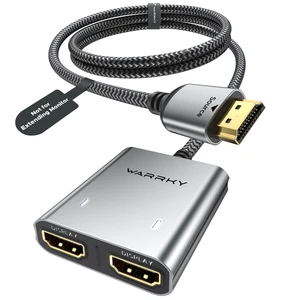 HDMI Splitter 1 in 2 Out 4K, Mirror Only, USB-C Powered, Metal 4K HDMI Splitter 1 in 2 Out for Dual Monitors, USB-C Powered, Metal Shell, Built-in 3.3ft Cable, Mirror Only HDMI Splitter 1 in 2 Out 4K, Mirror Only, USB-C Powered, Metal 4K HDMI Splitter 1 in 2 Out for Dual Monitors, USB-C Powered, Metal Shell, Built-in 3.3ft Cable, Mirror Only