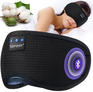 Sleep Mask Headphones Bluetooth Wireless 5.4, Breathable Cotton Eye Mask for Sleeping Side Sleepers Travel Music Headsets with Microphone Handsfree Men Women Sleep Mask Headphones Bluetooth Wireless 5.4, Breathable Cotton Eye Mask for Sleeping Side Sleepers Travel Music Headsets with Microphone Handsfree Men Women