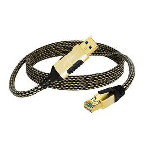 Mygatti USB to Ethernet Cable 100FT, USB-A 3.0 to RJ45 Cable, FTP, 1Gbps High-Speed-Shielded LAN Network Cable, Directly Connected, Compatible with Laptop, PC, MacBook, Switch, Windows, macOS, Linux Mygatti USB to Ethernet Cable 100FT, USB-A 3.0 to RJ45 Cable, FTP, 1Gbps High-Speed-Shielded LAN Network Cable, Directly Connected, Compatible with Laptop, PC, MacBook, Switch, Windows, macOS, Linux