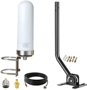 5G 4G LTE Antennas Outdoor Omni Directional Cellular 5G WiFi Antenna Long Range SMA N Male ts9 Antenna 4G LTE External Wide Band 698-6000MHz 10dBi with Cable Pole (Full Kit) 5G 4G LTE Antennas Outdoor Omni Directional Cellular 5G WiFi Antenna Long Range SMA N Male ts9 Antenna 4G LTE External Wide Band 698-6000MHz 10dBi with Cable Pole (Full Kit)