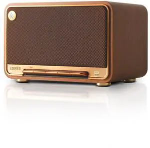 Edifier D32 Tabletop Wireless Speaker, Hi-Res Audio, LDAC, ALAC, 60W (RMS), 2.1 Acoustic Architecture, 11h Playtime, APP Control, Bluetooth 5.3, AirPlay2, USB-C and AUX Inputs, Brown Edifier D32 Tabletop Wireless Speaker, Hi-Res Audio, LDAC, ALAC, 60W (RMS), 2.1 Acoustic Architecture, 11h Playtime, APP Control, Bluetooth 5.3, AirPlay2, USB-C and AUX Inputs, Brown