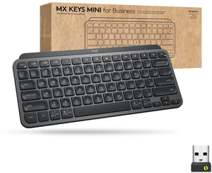 Logitech MX Keys Mini Wireless Illuminated Keyboard for Business, Compact, Logi Bolt Technology, Backlit, Rechargeable, Globally Certified, Windows/Mac/Chrome/Linux - Graphite Logitech MX Keys Mini Wireless Illuminated Keyboard for Business, Compact, Logi Bolt Technology, Backlit, Rechargeable, Globally Certified, Windows/Mac/Chrome/Linux - Graphite