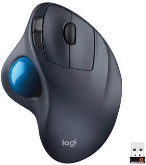 Logitech M570 Wireless Trackball Mouse Ergonomic Design with Sculpted Right-Hand Shape, Compatible with Apple Mac / Microsoft, USB Unifying Receiver, Dark Gray Logitech M570 Wireless Trackball Mouse Ergonomic Design with Sculpted Right-Hand Shape, Compatible with Apple Mac / Microsoft, USB Unifying Receiver, Dark Gray
