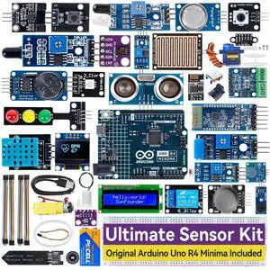SunFounder Ultimate Sensor Kit with Original Arduino Uno R4 Minima, RoHS Compliant, Durable Sensors IoT ESP8266 IIC LCD1602 OLED, Online Tutorials & Video Courses for Beginners & Engineers SunFounder Ultimate Sensor Kit with Original Arduino Uno R4 Minima, RoHS Compliant, Durable Sensors IoT ESP8266 IIC LCD1602 OLED, Online Tutorials & Video Courses for Beginners & Engineers