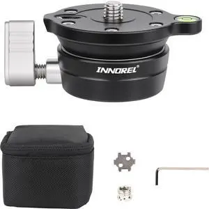 INNOREL Tripod Leveling Base, LB50 Leveling Base Half Ball with Offset Bubble Level and Bubble Level Bag for Ballhead, Fluid Head, Gimbal Heads, Z Flex Head, Tripods and Monopods with 3/8" Thread INNOREL Tripod Leveling Base, LB50 Leveling Base Half Ball with Offset Bubble Level and Bubble Level Bag for Ballhead, Fluid Head, Gimbal Heads, Z Flex Head, Tripods and Monopods with 3/8" Thread
