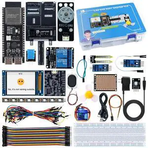 LAFVIN AIoT Starter Kit, ESP32-S3 AI Voice Control Electronics Starter Kit, DHT11 Temperature Humidity Sensor, Servo, Relay for Smart Home & IoT DIY Projects LAFVIN AIoT Starter Kit, ESP32-S3 AI Voice Control Electronics Starter Kit, DHT11 Temperature Humidity Sensor, Servo, Relay for Smart Home & IoT DIY Projects