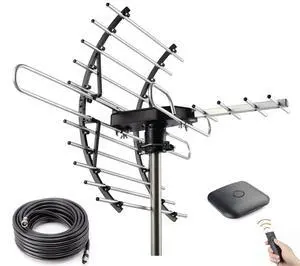 CeKay Digital HD TV Antenna, Outdoor/Attic Antenna, 360 Degree Rotation Wireless Remote, 200 Miles Range, 4K 1080P VHF UHF CeKay Digital HD TV Antenna, Outdoor/Attic Antenna, 360 Degree Rotation Wireless Remote, 200 Miles Range, 4K 1080P VHF UHF