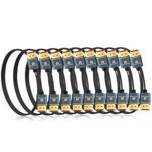 Thsucords Ultra Thin 8K 4K HDMI Cables 1.6FT 10 Pack, Slim & Flexible Soft High Speed HDMI 2.1 Lead Support 4K@120Hz 8K@60Hz 48Gbps for Roku TV/HDTV/PS5/Blu-ray Thsucords Ultra Thin 8K 4K HDMI Cables 1.6FT 10 Pack, Slim & Flexible Soft High Speed HDMI 2.1 Lead Support 4K@120Hz 8K@60Hz 48Gbps for Roku TV/HDTV/PS5/Blu-ray