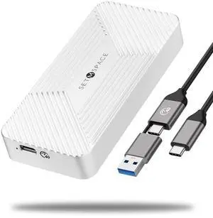 NVMe Enclosure 40Gbps, SETMSPACE M.2 NVME SSD Enclosure USB C Aluminum, Compatible with Thunderbolt 3/4, Support NVME M.2 2280 M-Key, Up to 4TB(Silver) NVMe Enclosure 40Gbps, SETMSPACE M.2 NVME SSD Enclosure USB C Aluminum, Compatible with Thunderbolt 3/4, Support NVME M.2 2280 M-Key, Up to 4TB(Silver)