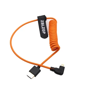 ZBLZGP Micro-HDMI to HDMI 8K 60fps 4K120 Cable for Canon R7 R10 Sony A7M4 A6700 Fujifilm X-T50 Camera Portkeys BM5 Monitor, Left 90-Degree Type A-D HDMI2.1 Coiled Braided 50cm ZBLZGP Micro-HDMI to HDMI 8K 60fps 4K120 Cable for Canon R7 R10 Sony A7M4 A6700 Fujifilm X-T50 Camera Portkeys BM5 Monitor, Left 90-Degree Type A-D HDMI2.1 Coiled Braided 50cm
