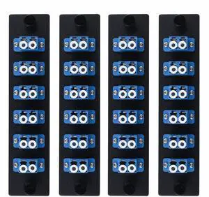 Duogalia 6 Duplex LC/UPC Fiber Patch Panel with Duplex Singlemode Blue LC Adapters, 12 Fiber Ports (4-Pack) Duogalia 6 Duplex LC/UPC Fiber Patch Panel with Duplex Singlemode Blue LC Adapters, 12 Fiber Ports (4-Pack)