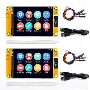 2 Pack ESP32-2432S028R Smart Display 2.8 inch 240X320 TFT with Resistive Touchscreen WiFi+BLE Dual Core ILI9341 Driver ESP32 Development Board for Arduino IoT 2 Pack ESP32-2432S028R Smart Display 2.8 inch 240X320 TFT with Resistive Touchscreen WiFi+BLE Dual Core ILI9341 Driver ESP32 Development Board for Arduino IoT