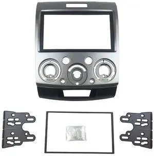 YuYue Radio Stereo Panel for Ford Everest Ranger Mazda BT-50 BT50 2 Din Car Radio Frame Fasciaascia Panel DVD Stereo CD Panel Dash Mount Refit Installation Trim Kit Frame (Silver) YuYue Radio Stereo Panel for Ford Everest Ranger Mazda BT-50 BT50 2 Din Car Radio Frame Fasciaascia Panel DVD Stereo CD Panel Dash Mount Refit Installation Trim Kit Frame (Silver)