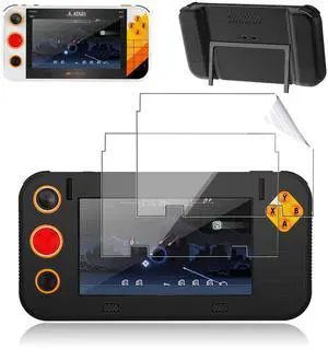 Case for Atari Gamestation GoNOUKAJU Game Console Case with 2Pack PET Screen ProtectorAntiDrop AntiScratchShockproofScreen Protector for Atari Gamestation Go Game ConsoleBlack