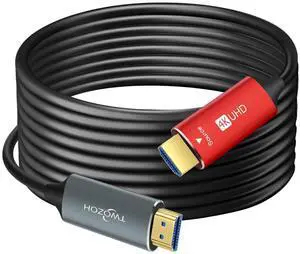 Twozoh HDMI Fiber Optic Cable 250FT, Long 4K Fiber HDMI Cord Supports 4K@60Hz/18Gbps Twozoh HDMI Fiber Optic Cable 250FT, Long 4K Fiber HDMI Cord Supports 4K@60Hz/18Gbps