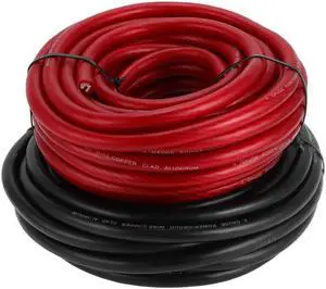 HOPESPANNER 1/0 Gauge Copper - Clad Aluminum (CCA) Automotive Wire Power Wire Battey Cable Car Audio Speaker RV Trailer & Amp Wire- 50FT Each-Black& Red HOPESPANNER 1/0 Gauge Copper - Clad Aluminum (CCA) Automotive Wire Power Wire Battey Cable Car Audio Speaker RV Trailer & Amp Wire- 50FT Each-Black& Red