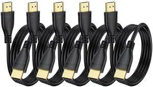 UKYEE 8K HDMI Cable 6ft 5 Pack, 48Gbps High Speed Braided HDMI 2.1 Cable, Supports 8K@60Hz, 4K@120Hz, eARC, HDR10, Dolby Vision, for PS5,Xbox,Roku TV,PC UKYEE 8K HDMI Cable 6ft 5 Pack, 48Gbps High Speed Braided HDMI 2.1 Cable, Supports 8K@60Hz, 4K@120Hz, eARC, HDR10, Dolby Vision, for PS5,Xbox,Roku TV,PC