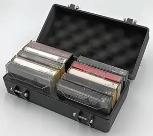 Rugged Protective Carrying Case for Cassettes - Holds 10 Tapes Rugged Protective Carrying Case for Cassettes - Holds 10 Tapes